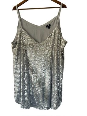 Torrid Sophie Swing Sequin Cami Top Blouse 3X 3 22/24
